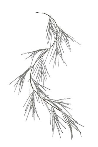 Creative Co-op Platinum Polyester Pine Garland, Silver