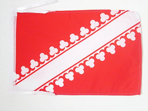 AZ FLAG French Department of Bas-Rhin Flag 18'' x 12'' Cords - Basse-Alsace Small Flags 30 x 45cm - Banner 18x12 in