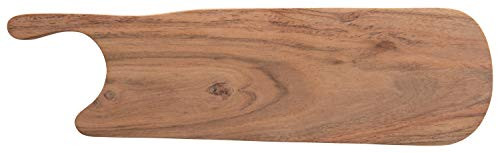 Creative Co-Op DF3133 Abstract Acacia Wood Cutting Handle Cheese Board, Brown
