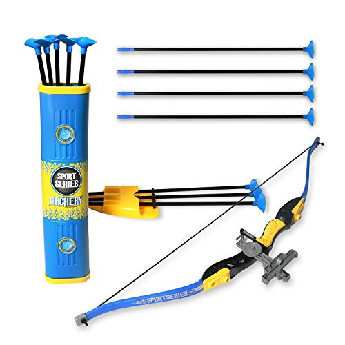 Zac-T Sport Series Archery Shooting Set, Bow and Arrow Toys, Basic Archery Set, Outdoor Hunting Game, Bow and Arrow (Blue)