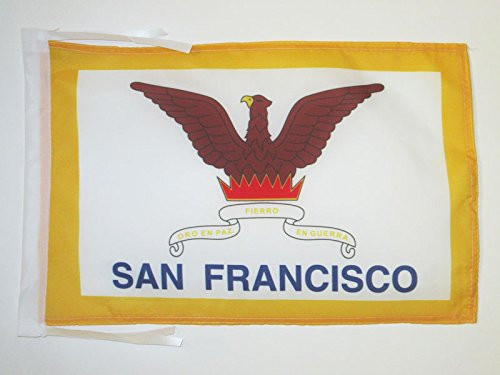 AZ FLAG San Francisco Flag 18'' x 12'' Cords - San Francisco City - California Small Flags 30 x 45cm - Banner 18x12 in