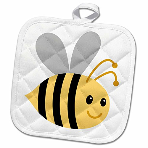 3D Rose Cute Cartoon Bumble Bee Pot Holder, 8 x 8