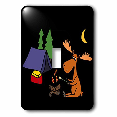3dRose LSP_243484_1 Cool Funny Moose Camping and Roasting Marshmallows Single Toggle Switch 3dRose LSP_243484_1 Cool Funny Moose Camping and Roasting Marshmallows Single Toggle Switch