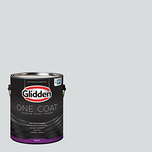 Glidden Interior Paint + Primer: White/Spring Thaw, One Coat, Eggshell, 1 Gallon