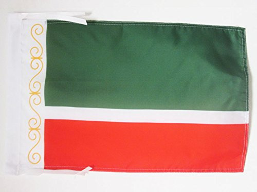 AZ FLAG Chechen Republic Flag 18'' x 12'' Cords - Chechnya Small Flags 30 x 45cm - Banner 18x12 in