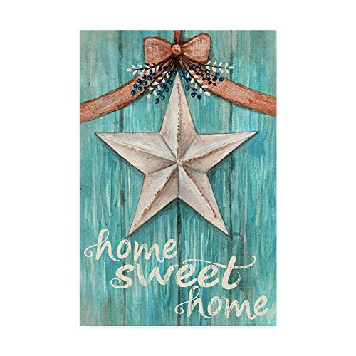 White Barn Star With Bow Home White by Melinda Hipsher, 16x24-Inch