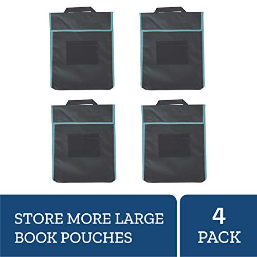 Really Good Stuff 159217BKB Store More Large Book Pouches Single Color Set of 4