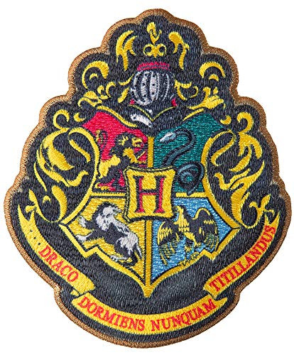 Simplicity Harry Potter Emblem Applique Clothing Iron On Patch, 3.5'' x 4.1'', Hogwarts School Emble