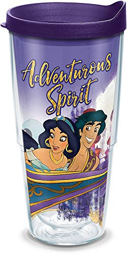 Tervis Disney - Aladdin Magic Carpet Ride Insulated Tumbler with Wrap and Lid, 24 oz, Clear