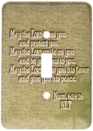 3dRose Lsp_20537_1 Aaron'S Blessing Numbers 624 26 Bible Verse Single Toggle Switch