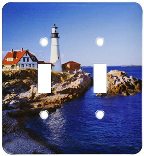 3dRose LLC lsp_90758_2 Maine, Portland Head Lighthouse Us20 Rer0011 Ric Ergenbright Double Toggle Switch 3dRose LLC lsp_90758_2 Maine, Portland Head Lighthouse Us20 Rer0011 Ric Ergenbright Double Toggle Switch