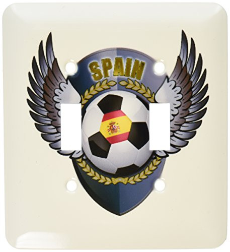 3dRose lsp_158042_2 Spain Soccer Ball with Crest Team Football Spanish Double Toggle Switch