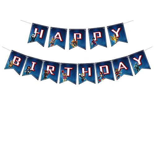 Sandbox Game Party Decorations Supplies Sandbox Game Roblox Theme Happy Birthday Banner for Kids