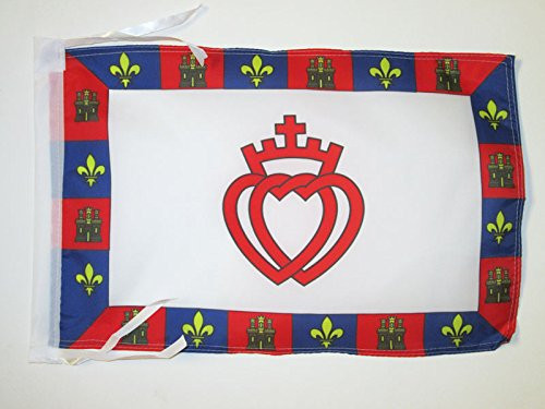 AZ FLAG Vendée Coat of arms Flag 18'' x 12'' Cords - Catholic Small Flags 30 x 45cm - Banner 18x12 in