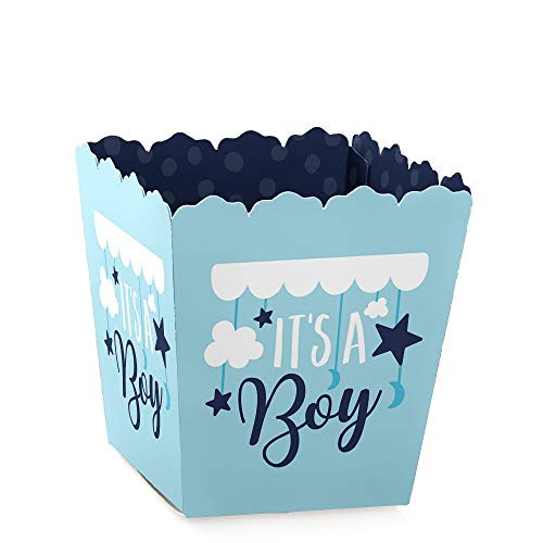 Its a Boy - Party Mini Favor Boxes - Blue Baby Shower Treat Candy Boxes - Set of 12