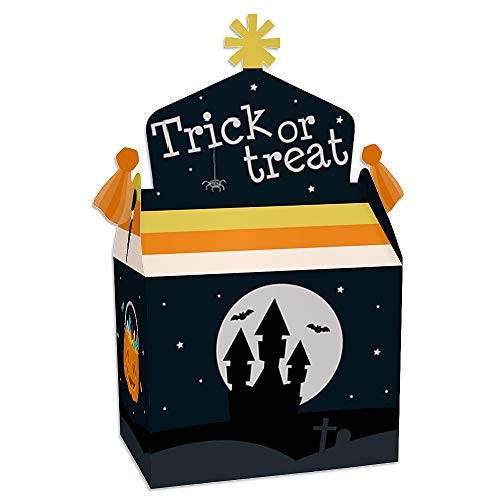 Big Dot of Happiness Trick or Treat - Treat Box Party Favors - Halloween Party Goodie Gable Boxes - Set of 12
