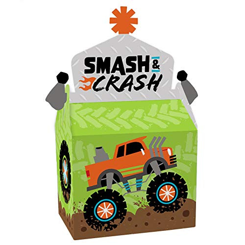 Big Dot of Happiness Smash and Crash - Monster Truck - Treat Box Party Favors - Boy Birthday Party Goodie Gable Boxes - Set of 12 Big Dot of Happiness Smash and Crash - Monster Truck - Treat Box Party Favors - Boy Birthday Party Goodie Gable Boxes - Set of 12