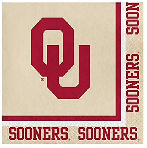 Oklahoma Sooners Lunch Napkins, 60 Count