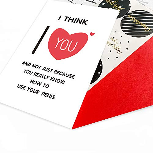 Naughty Anniversary Card for Men,Cool & Unique Birthday Gift for Him Men Husband,Fathers Day Gifts for Dad from Wife