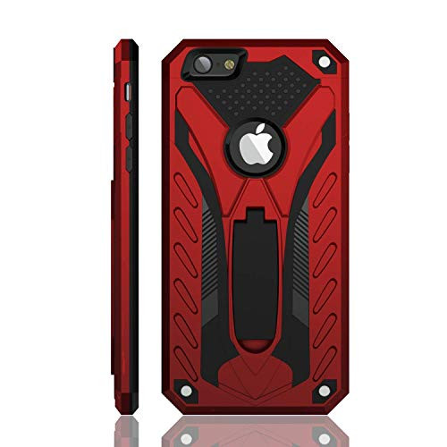 iPhone 6 Plus Case | iPhone 6S Plus Case | Military Grade | 12ft. Drop Tested Protective Case | Kickstand | Compatible with Apple iPhone 6 Plus/iPhone 6S Plus - Red