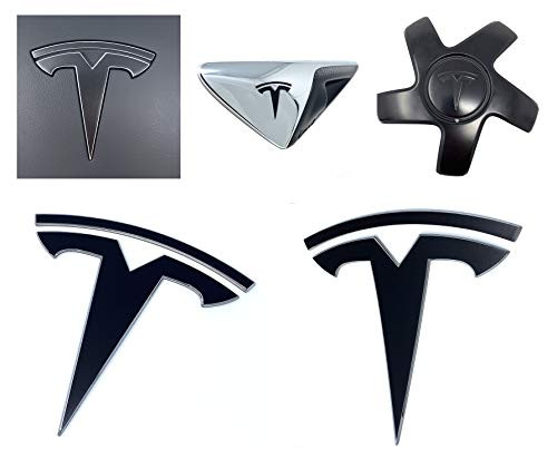 Custom Cut Graphics Tesla Model 3 Logo Decal Wrap (Satin Black)
