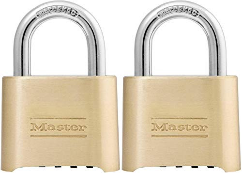 Master Lock 175D Locker Lock Set Your Own Combination Padlock, 1 Pack, Brass Finish - 2 Pack