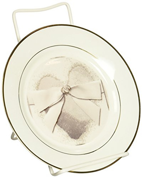 3dRose Beverly Turner Photography Silver Hearts on Silver Heart with Bow 8-Inch Porcelain Plate 3dRose Beverly Turner Photography Silver Hearts on Silver Heart with Bow 8-Inch Porcelain Plate