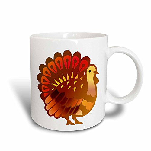 3dRose Thanksgiving Turkey Magic Transforming Mug, 11-Ounce