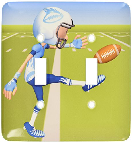 3dRose lsp_58818_2 Football Punter Double Toggle Switch