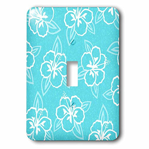 3dRose lsp_77502_1"Hawaiian Hibiscus Flower Print Single Toggle Switch, Multicolor