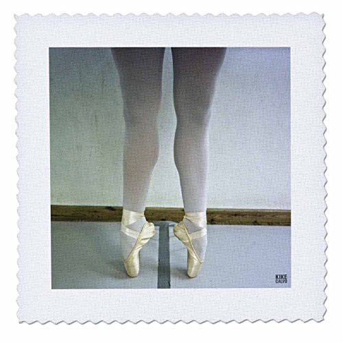 3dRose qs_10046_2 Spanish Dancer is Training at The Ballet School in Zaragoza 4-Quilt Square, 6 by 6-Inch