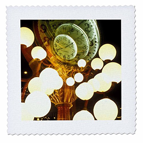 3dRose qs_95106_1 WA, Walla Walla. Falkenbergs Clock Tower-US48 BBR0248-Brent Bergherm-Quilt Square, 10 by 10-Inch