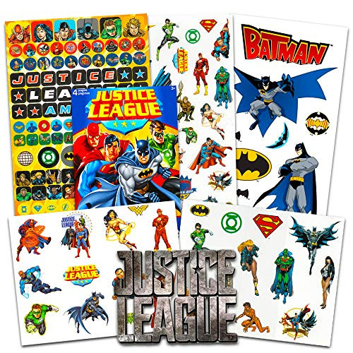 DC Comics Justice League Stickers Ultimate Set ~ Over 350 Stickers Featuring Batman, Wonder Woman, Superman, Flash and More (Justice League Party Favors)