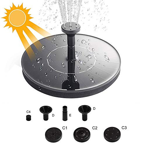 Solar Fountain, Solar Water Pump for Bird Bath, Free Standing Outdoor Submersible Fountain Panel Kit for Pond, Pool, Patio, Garden Solar Fountain, Solar Water Pump for Bird Bath, Free Standing Outdoor Submersible Fountain Panel Kit for Pond, Pool, Patio, Garden