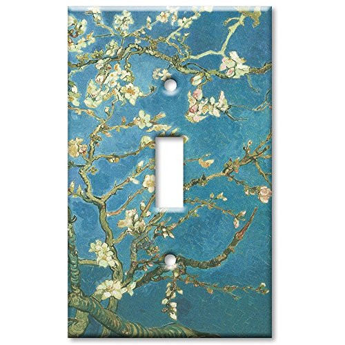 Single Gang Toggle Wall Plate - Van Gogh: Almond Blossoms Single Gang Toggle Wall Plate - Van Gogh: Almond Blossoms