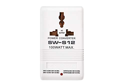 S12 110V to 220V 100W Step-Up & Down Power Converter, Voltage Converter, Transformer Travel