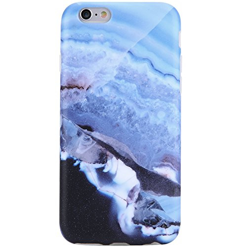 iPhone 6 Case,iPhone 6s Case,VIVIBIN Cute Blue Marble for Women Girls Clear Bumper Best Protective Soft Silicone Rubber Matte TPU Cover Slim Fit Phone Case for iPhone 6/iPhone 6s