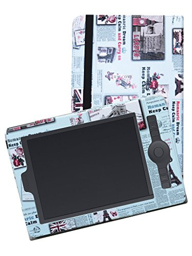 Wacom Intuos Pro PTH451 Case,Mama Mouth Slim-Book Folio Folding Carry PU Leather Cover for Wacom Intuos Pro Small PTH451 Graphics Tablet,Newspaper