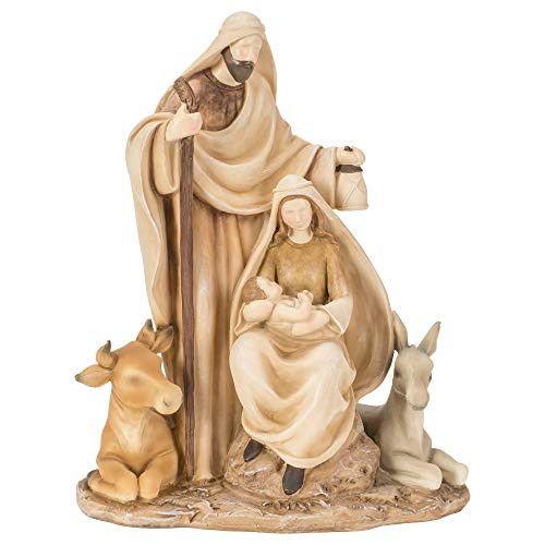Dicksons Holy Family Animals Natural Brown 9 inch Resin Stone Christmas Holiday Figurine Dicksons Holy Family Animals Natural Brown 9 inch Resin Stone Christmas Holiday Figurine