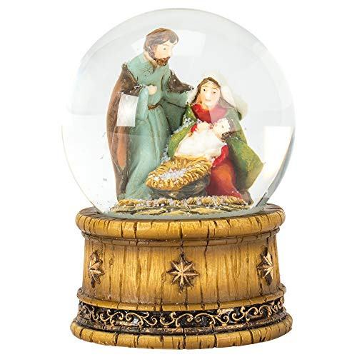 Dicksons Holy Family Gold Toned 3 inch Resin Stone Christmas Water Snow Globe Pack of 3 Dicksons Holy Family Gold Toned 3 inch Resin Stone Christmas Water Snow Globe Pack of 3