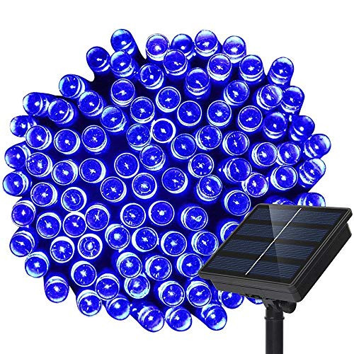 Dolucky Solar String Lights, 200LED 72ft 8 Modes Solar Fairy Lights, Outdoor Waterproof Solar LED Lights for Garden, Patio, Fence, Balcony, Outdoors (Blue)