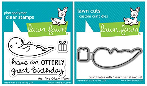 Lawn Fawn Year 5 - Sea Otter Stamp and Die Bundle - Two Items
