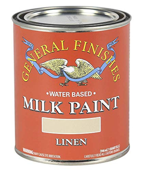 General Finishes Water Based Milk Paint, 1 Quart, Linen