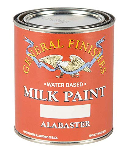 General Finishes Water Based Milk Paint, 1 Quart, Alabaster