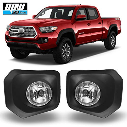 CPW Compatible with [2016 2017 2018 2019 2020 Toyota Tacoma] Clear Lens Bumper Driving Fog Lights Pair + Wiring + Switch Kit