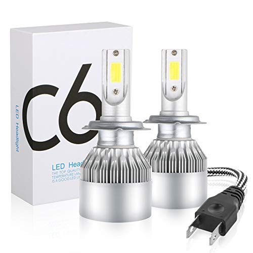 H7 LED Headlight Bulbs, 2pcs 6500K CREE LED Conversion Kit - 7200LM 72W Cool White Headlights Replacement