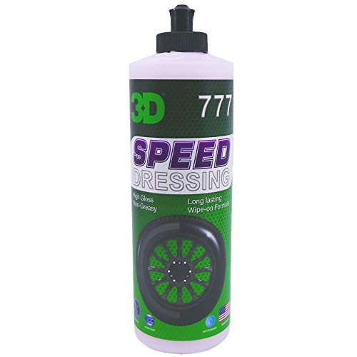 3D Speed Tire Dressing | Long Lasting, High Shine, Wipe On Tire Gloss | Non-Greasy Water Based Protectant | Made in USA | All Natural | No Harmful Chemicals 3D Speed Tire Dressing | Long Lasting, High Shine, Wipe On Tire Gloss | Non-Greasy Water Based Protectant | Made in USA | All Natural | No Harmful Chemicals