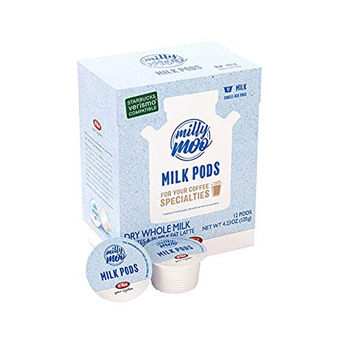 Milly Moo Verismo Compatible Single Serve Dry Milk Pods 12 Count (Pack of 2)