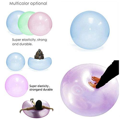 Outdoor Fun Inflatable Bubble Balls Toy, Bubble Ball Inflatable Fun Ball Amazing Tear-Resistant Super Wubble Bubble Ball Inflatable Outdoor Balls,Yellow,70cm
