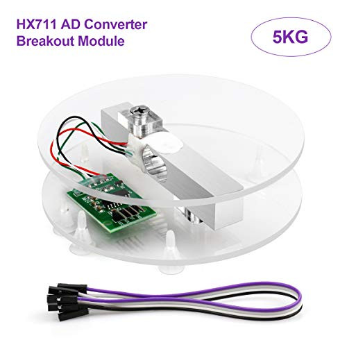 HX711 Digital Load Cell Weight Sensor AD Converter Breakout Module +5KG Portable Electronic Kitchen Scale Module for Arduino Scale